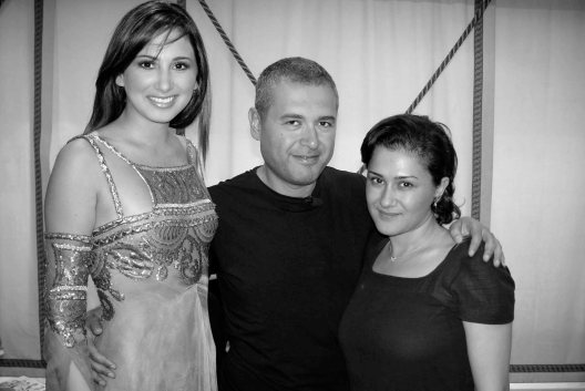 Hala Ajam and Elie Saab at Dubai Fashion Week. 